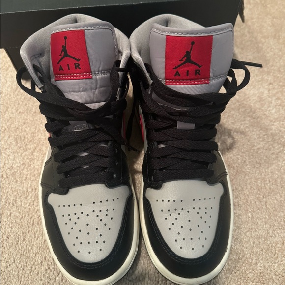 Size 5.5 - Air Jordan 1 Mid Black College Grey W - Picture 5 of 6